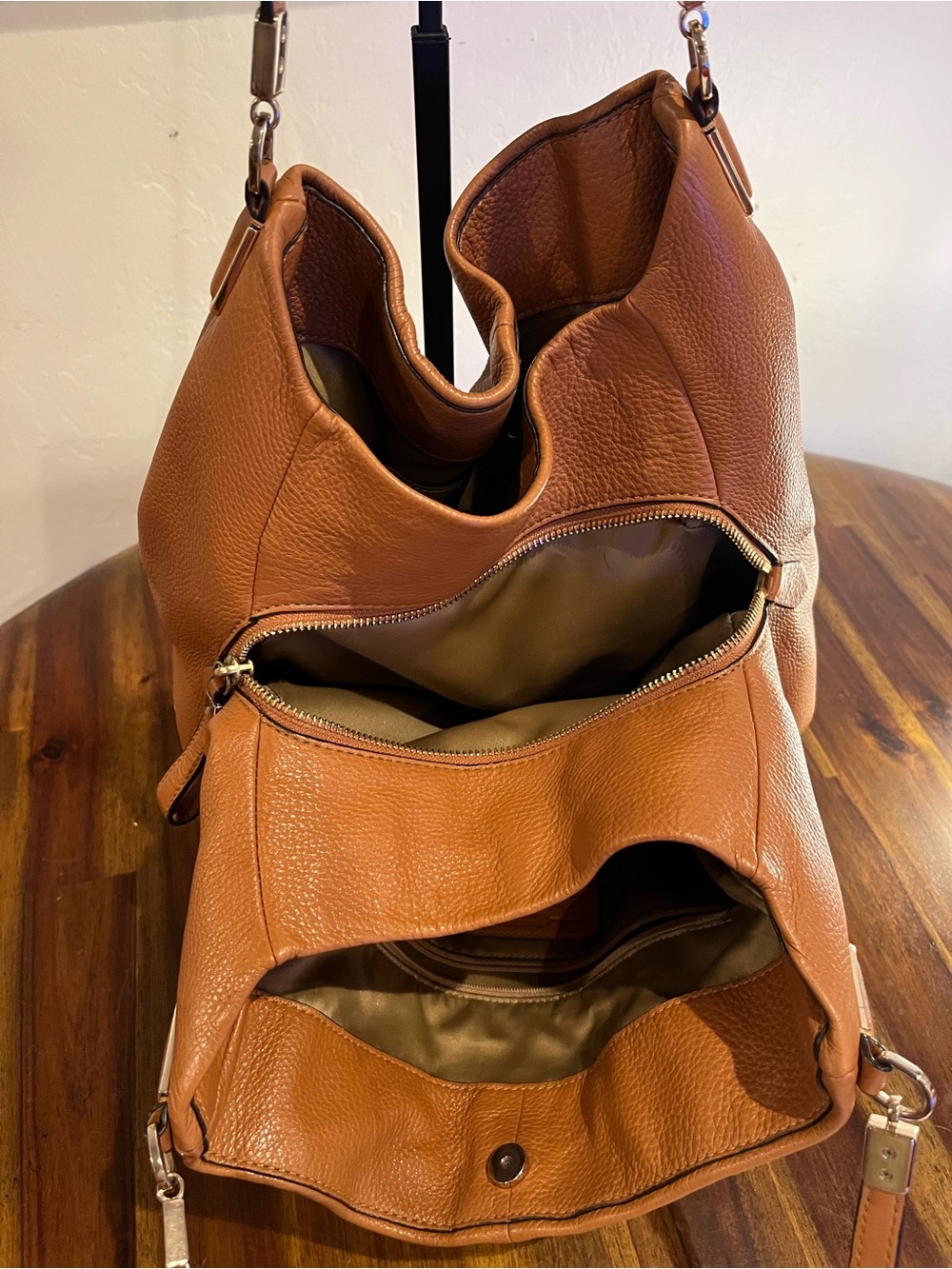 Coach Eddie Leather Hobo Bag in Cognac Brown - Picture 7 of 9